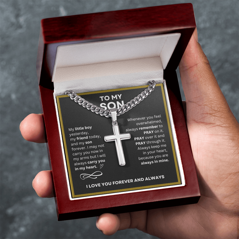 To My Son (My Little Boy) Cross Necklace