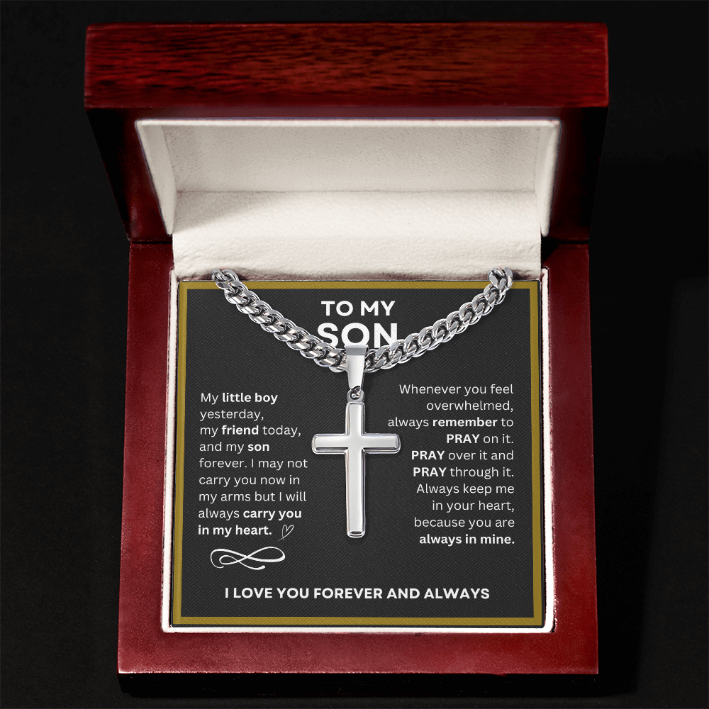 To My Son (My Little Boy) Cross Necklace