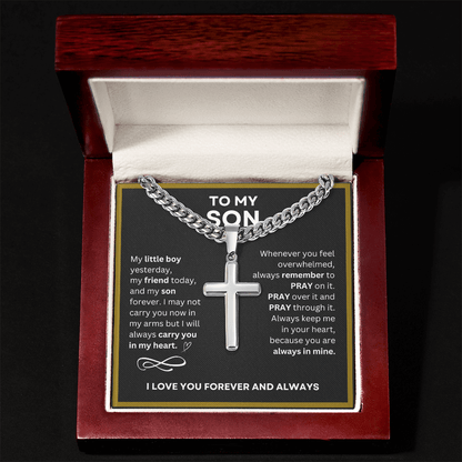 To My Son (My Little Boy) Cross Necklace