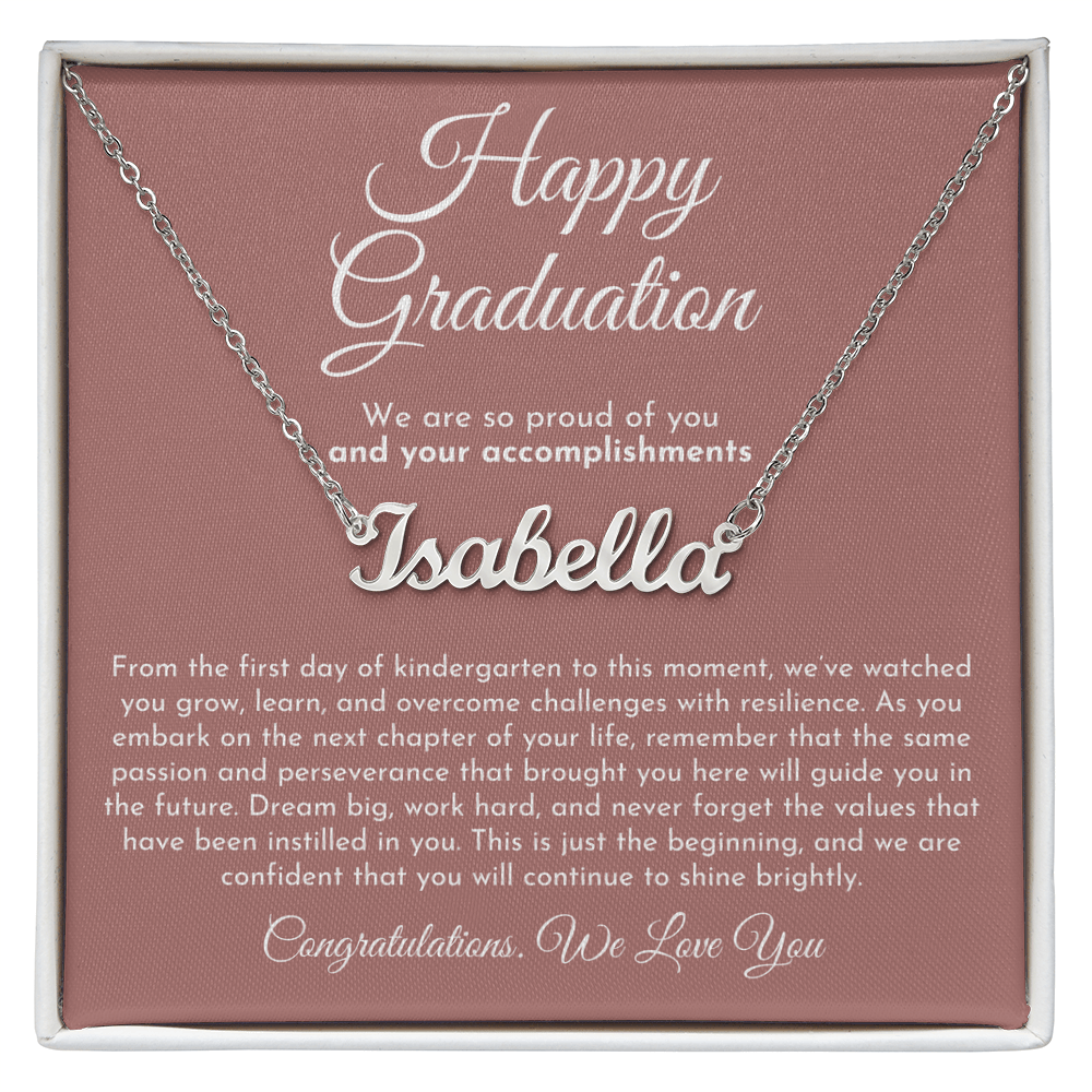 Custom Name Necklace - Graduation Gift