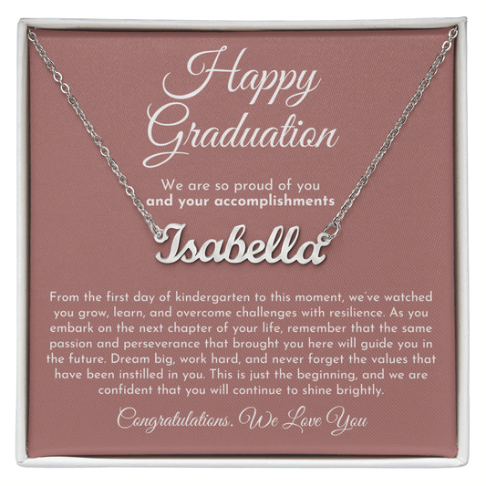 Custom Name Necklace - Graduation Gift