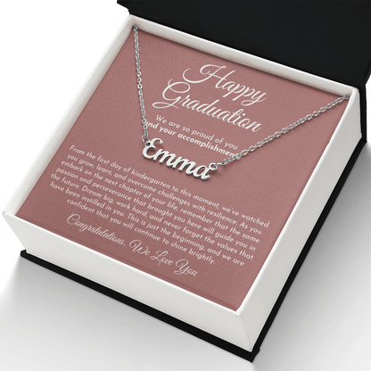 Custom Name Necklace - Graduation Gift