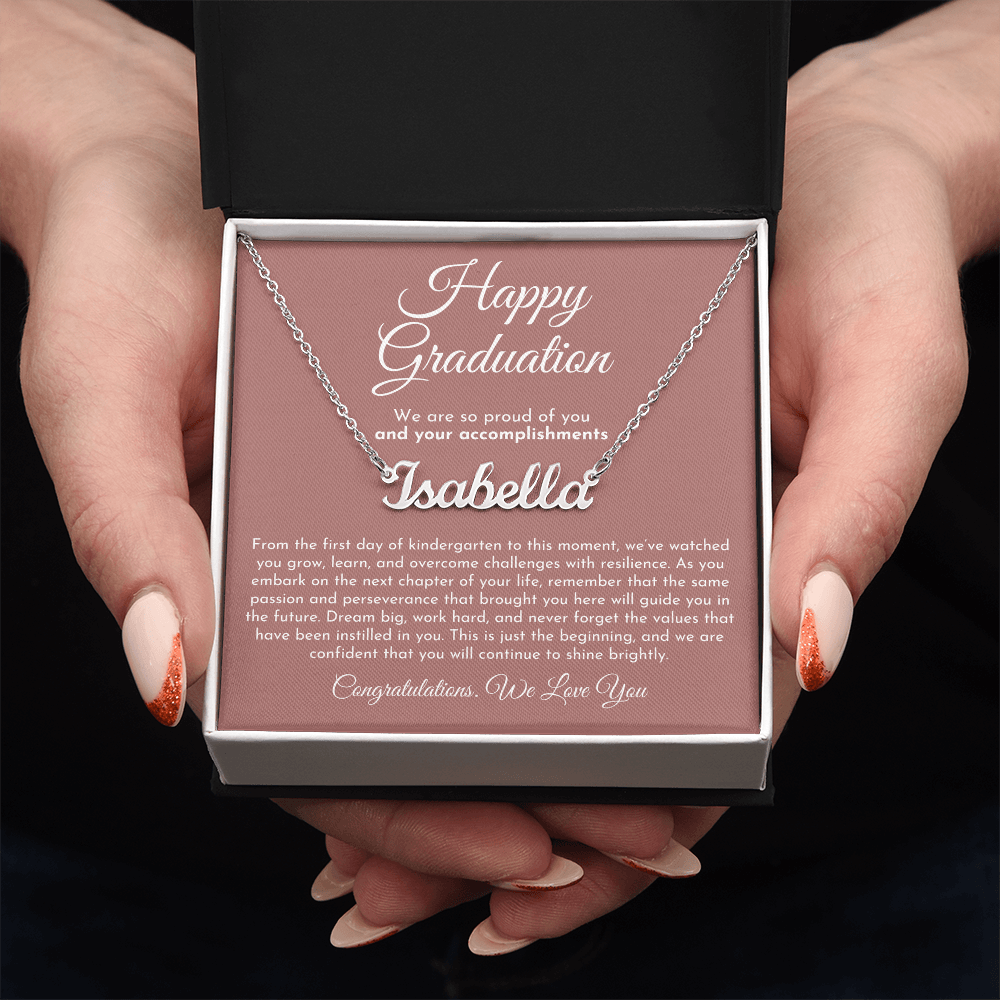 Custom Name Necklace - Graduation Gift