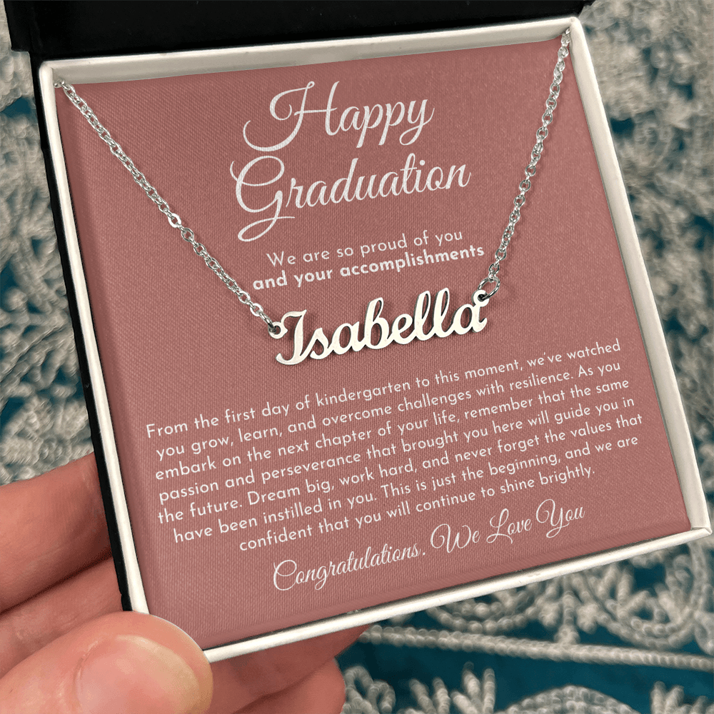 Custom Name Necklace - Graduation Gift