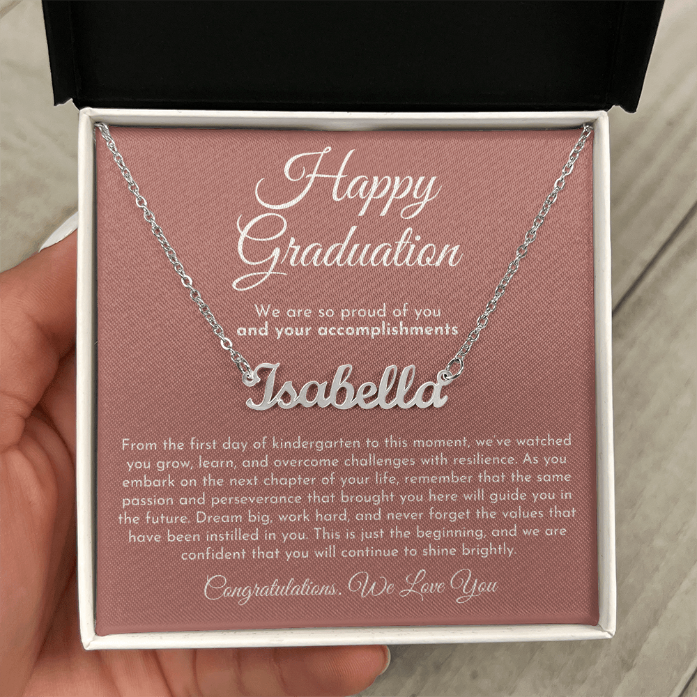 Custom Name Necklace - Graduation Gift