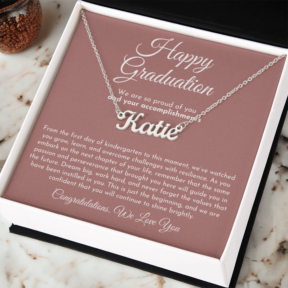 Custom Name Necklace - Graduation Gift