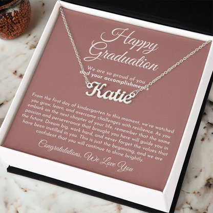 Custom Name Necklace - Graduation Gift