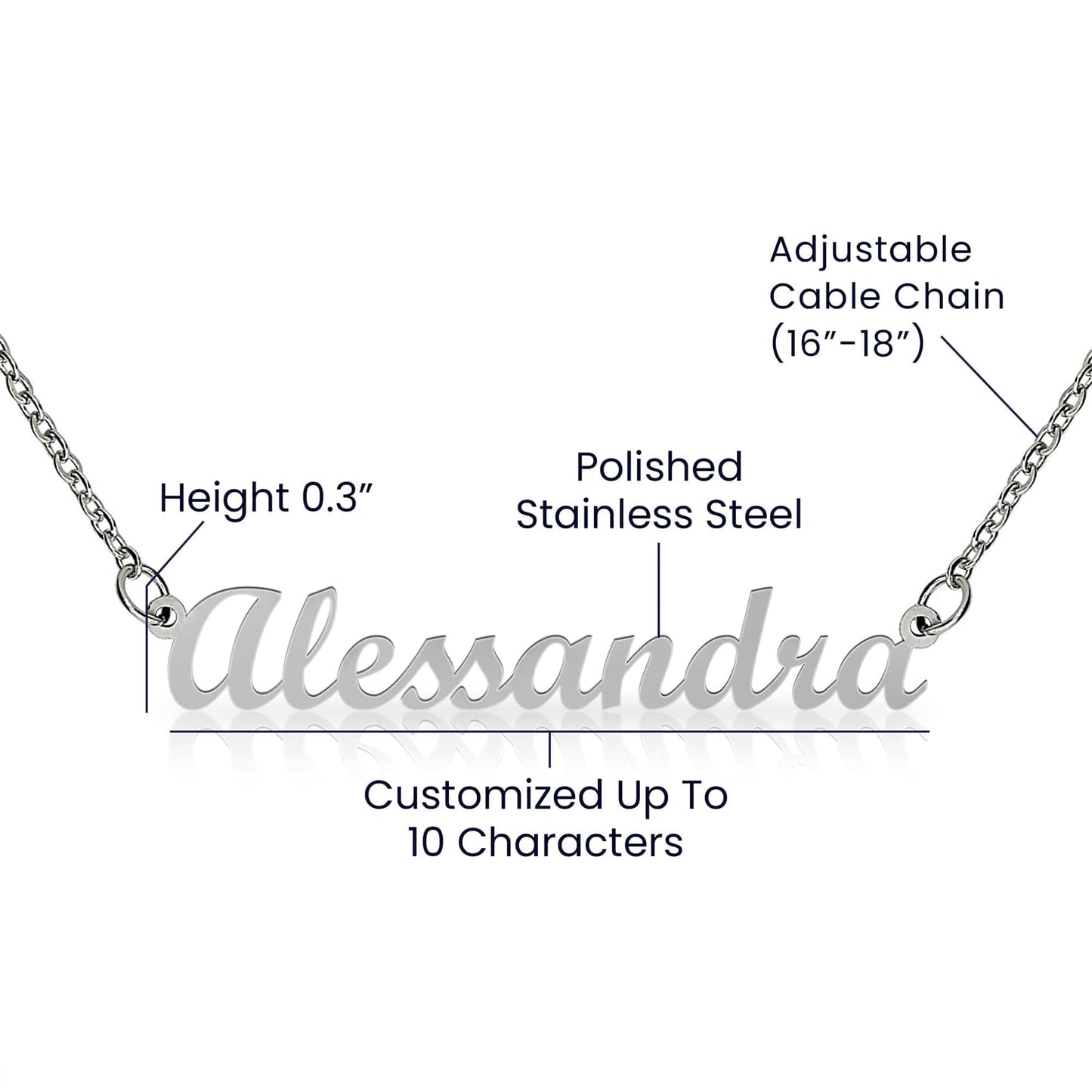 Custom Name Necklace - Graduation Gift