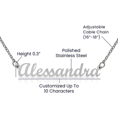 Custom Name Necklace - Graduation Gift