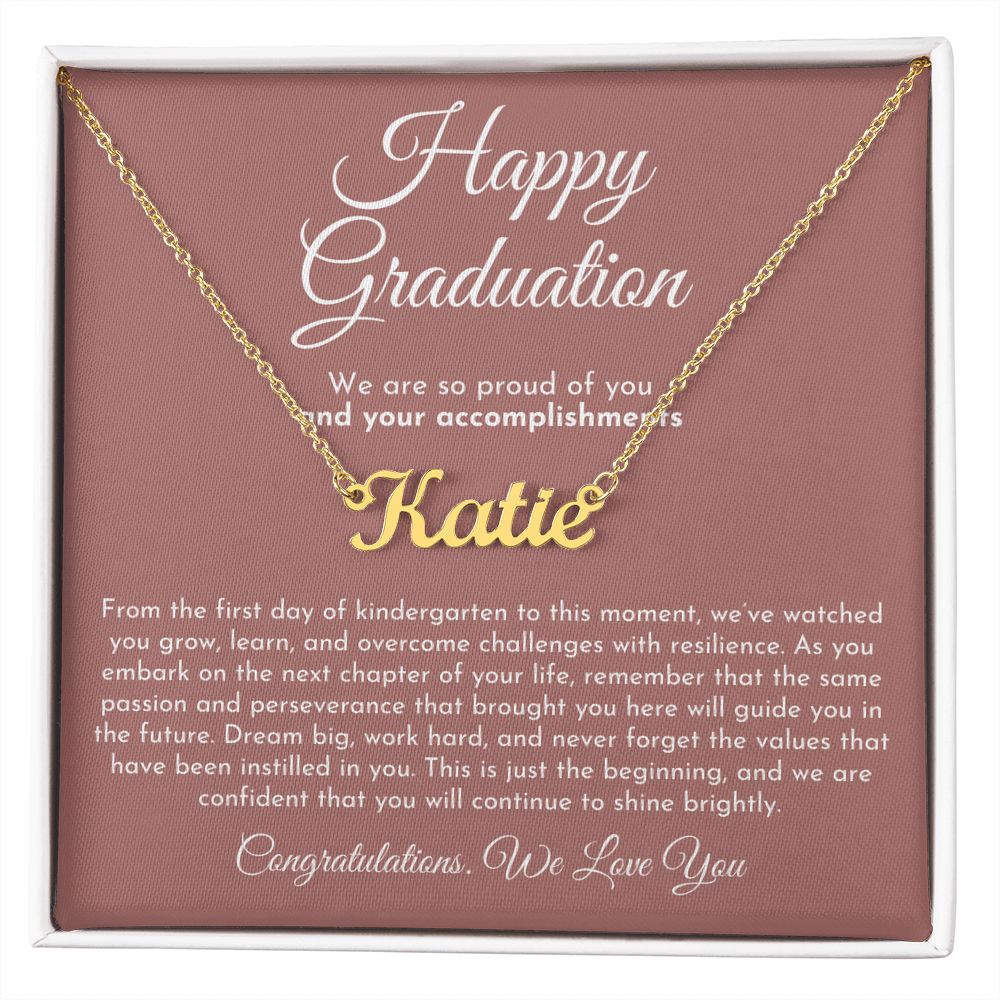 Custom Name Necklace - Graduation Gift