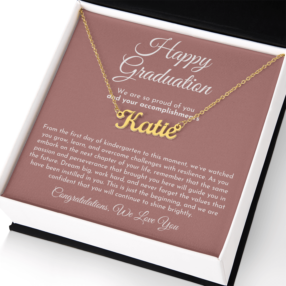 Custom Name Necklace - Graduation Gift