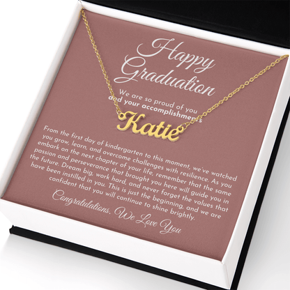 Custom Name Necklace - Graduation Gift