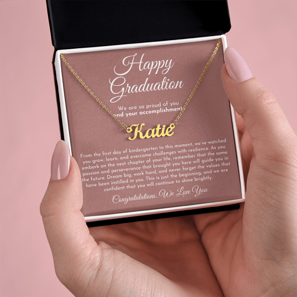 Custom Name Necklace - Graduation Gift