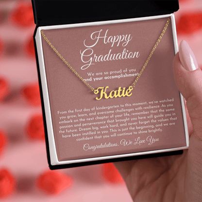Custom Name Necklace - Graduation Gift