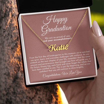 Custom Name Necklace - Graduation Gift
