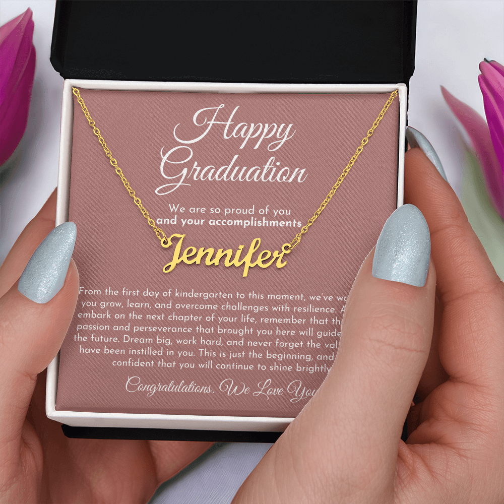 Custom Name Necklace - Graduation Gift