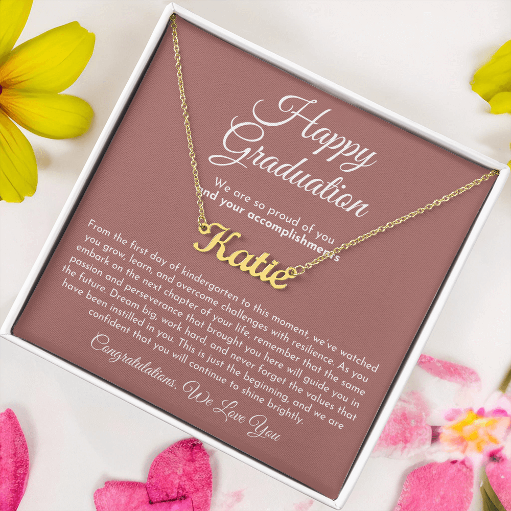 Custom Name Necklace - Graduation Gift