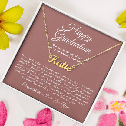 Custom Name Necklace - Graduation Gift