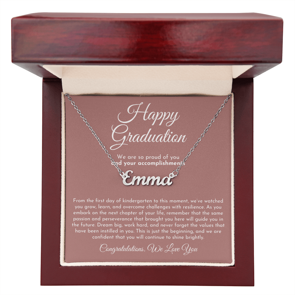Custom Name Necklace - Graduation Gift