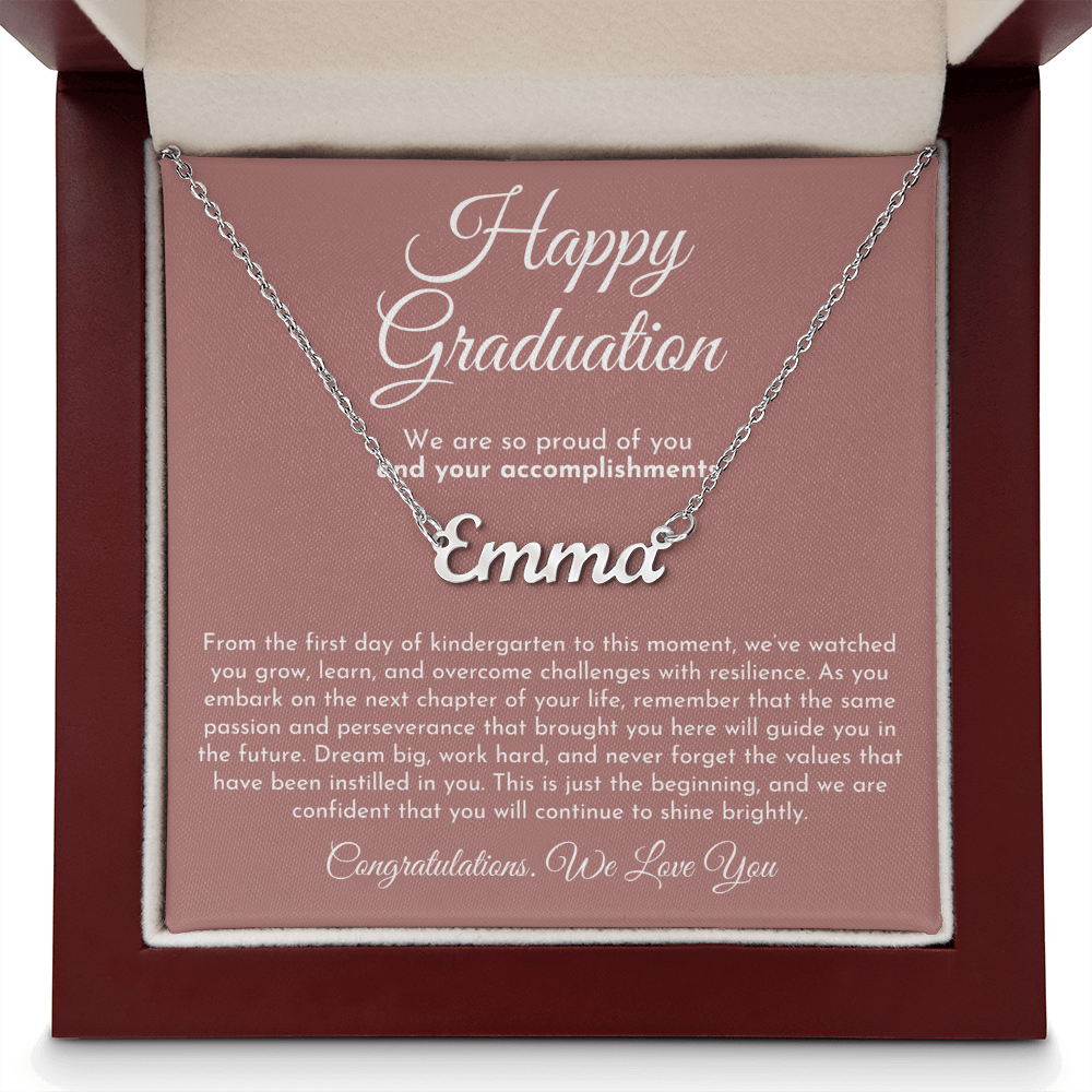 Custom Name Necklace - Graduation Gift