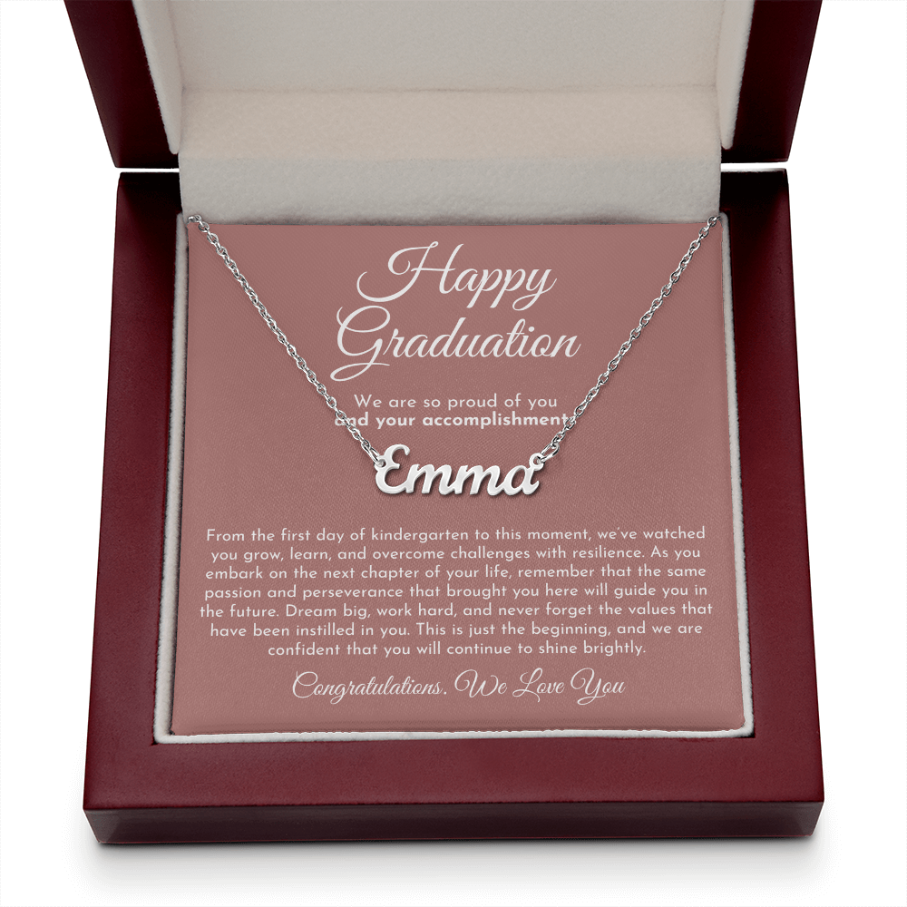 Custom Name Necklace - Graduation Gift