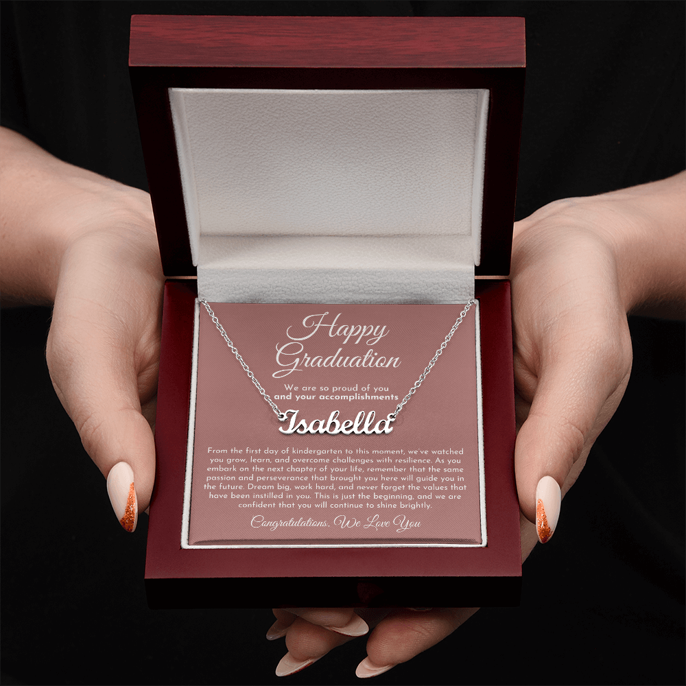 Custom Name Necklace - Graduation Gift