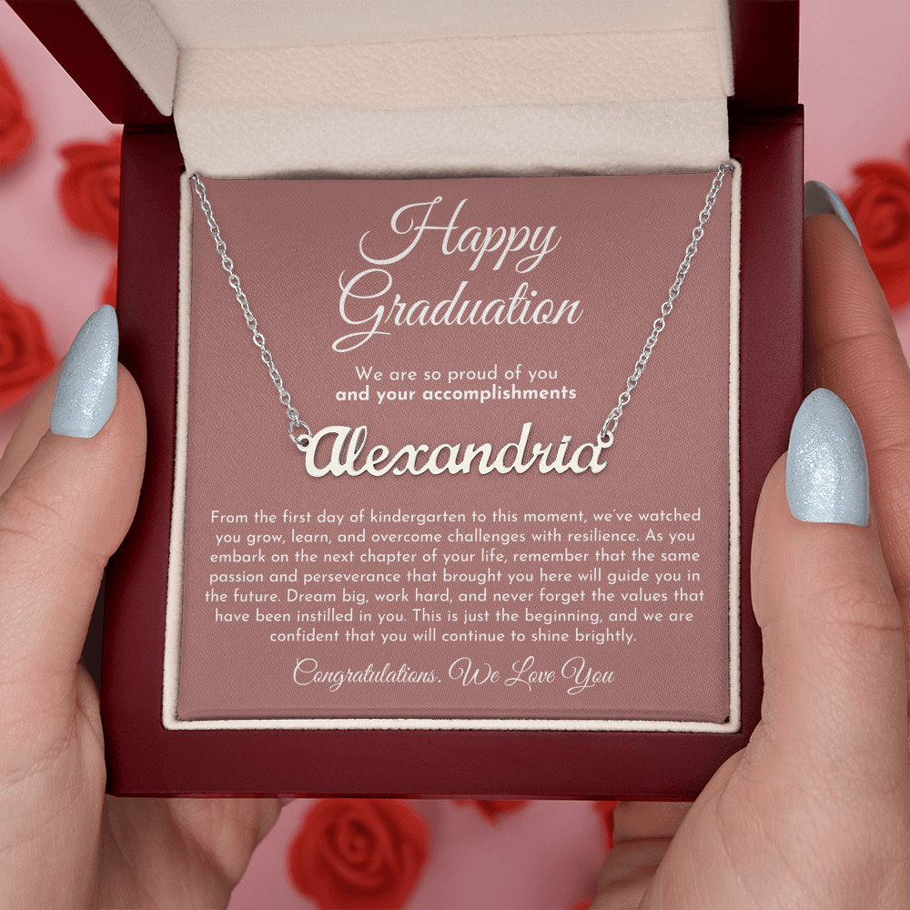 Custom Name Necklace - Graduation Gift