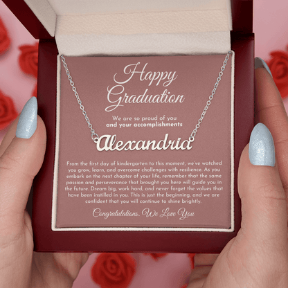 Custom Name Necklace - Graduation Gift