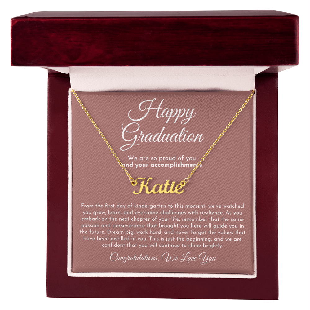 Custom Name Necklace - Graduation Gift