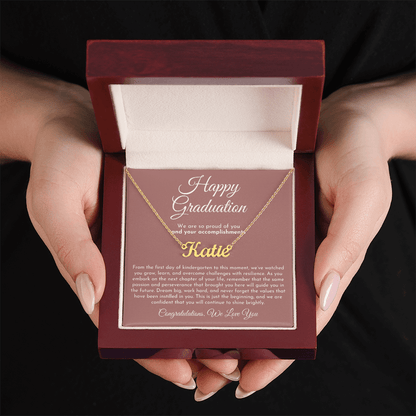 Custom Name Necklace - Graduation Gift