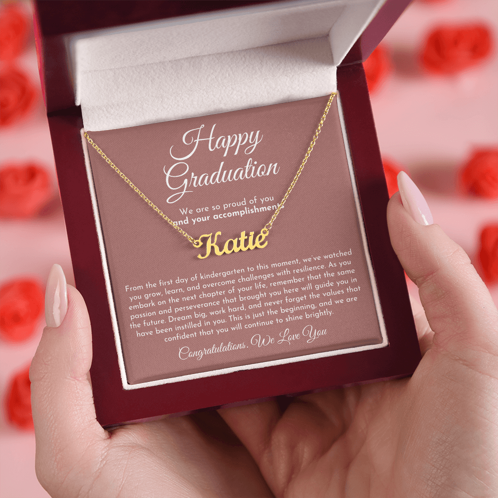 Custom Name Necklace - Graduation Gift