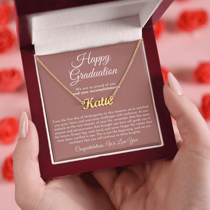 Custom Name Necklace - Graduation Gift
