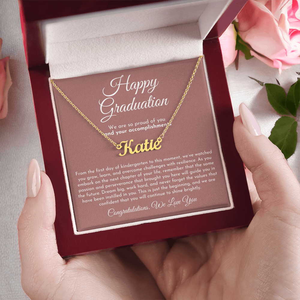 Custom Name Necklace - Graduation Gift