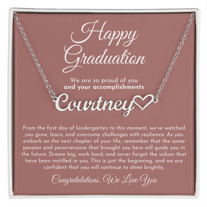 Custom Name Heart Graduation Gift