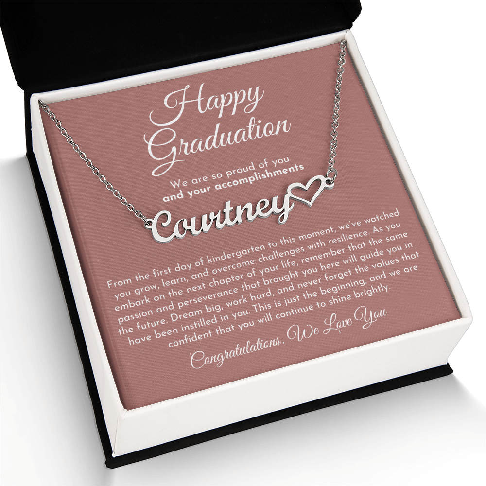 Custom Name Heart Graduation Gift