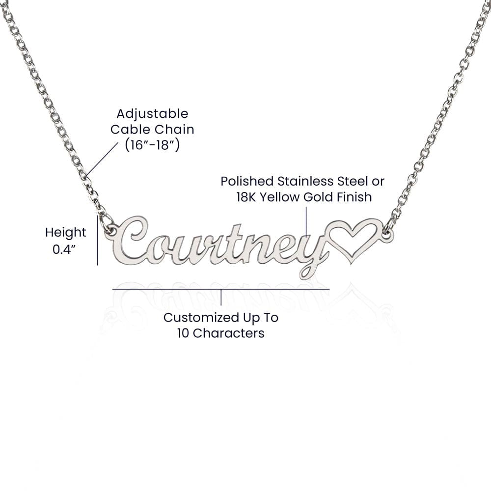 Custom Name Heart Graduation Gift