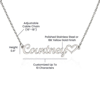Custom Name Heart Graduation Gift