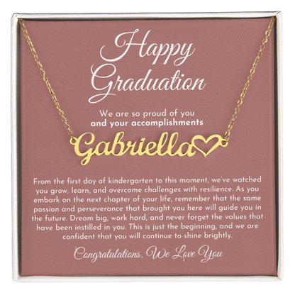 Custom Name Heart Graduation Gift