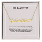 To My Daughter - Custom Name Heart Necklace