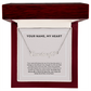 Your Name My Heart Custom Name Heart Necklace