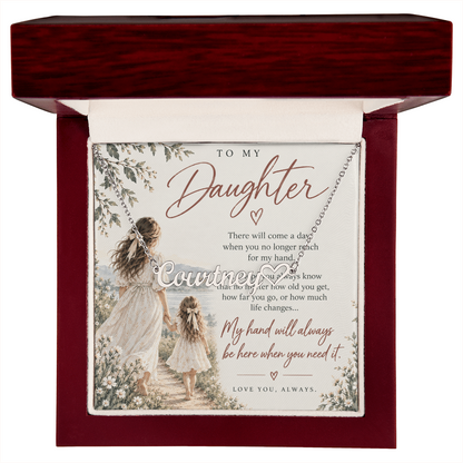To My Daughter - Custom Name Heart Necklace