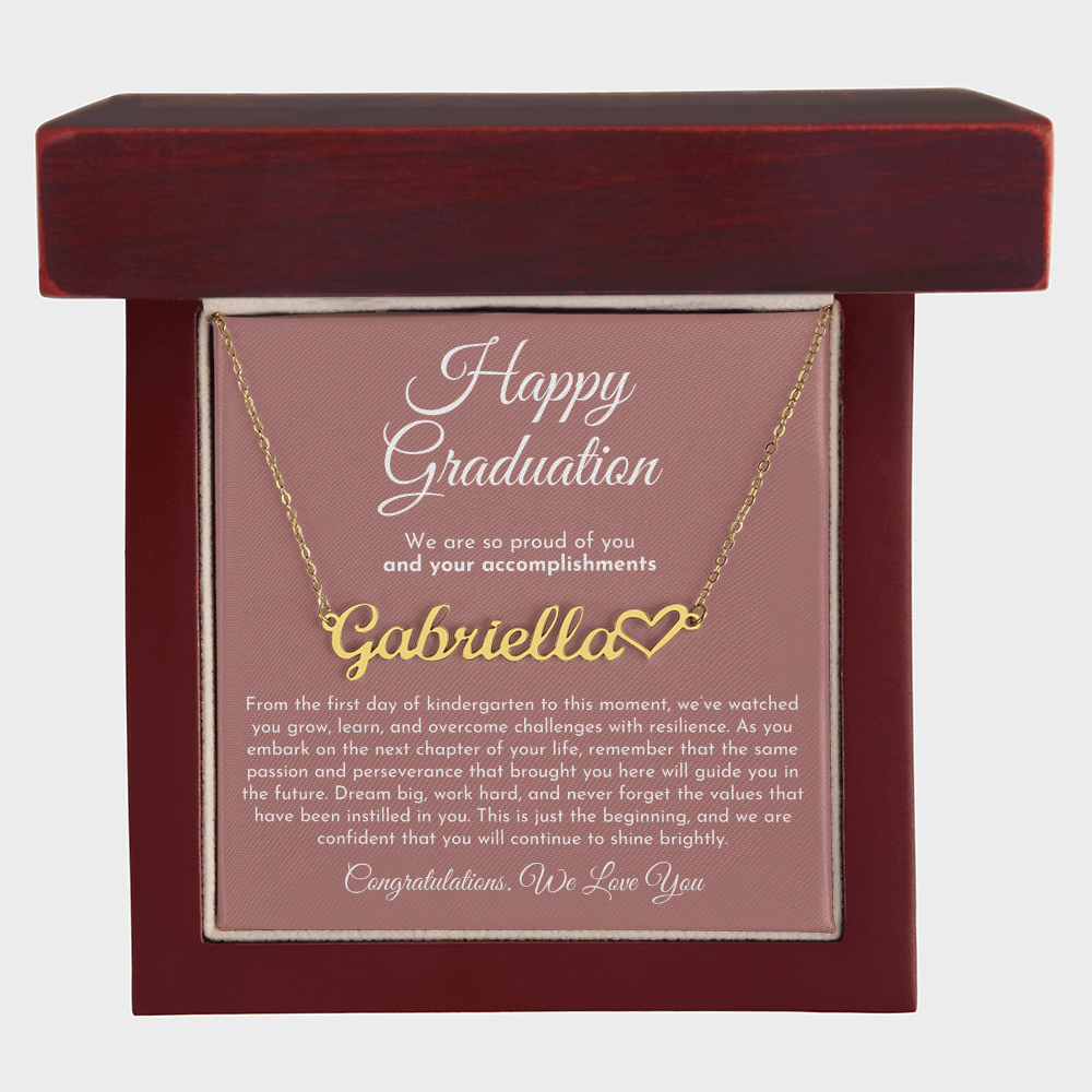 Custom Name Heart Graduation Gift