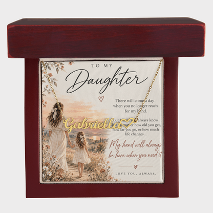 To My Daughter - Custom Name Heart Necklace