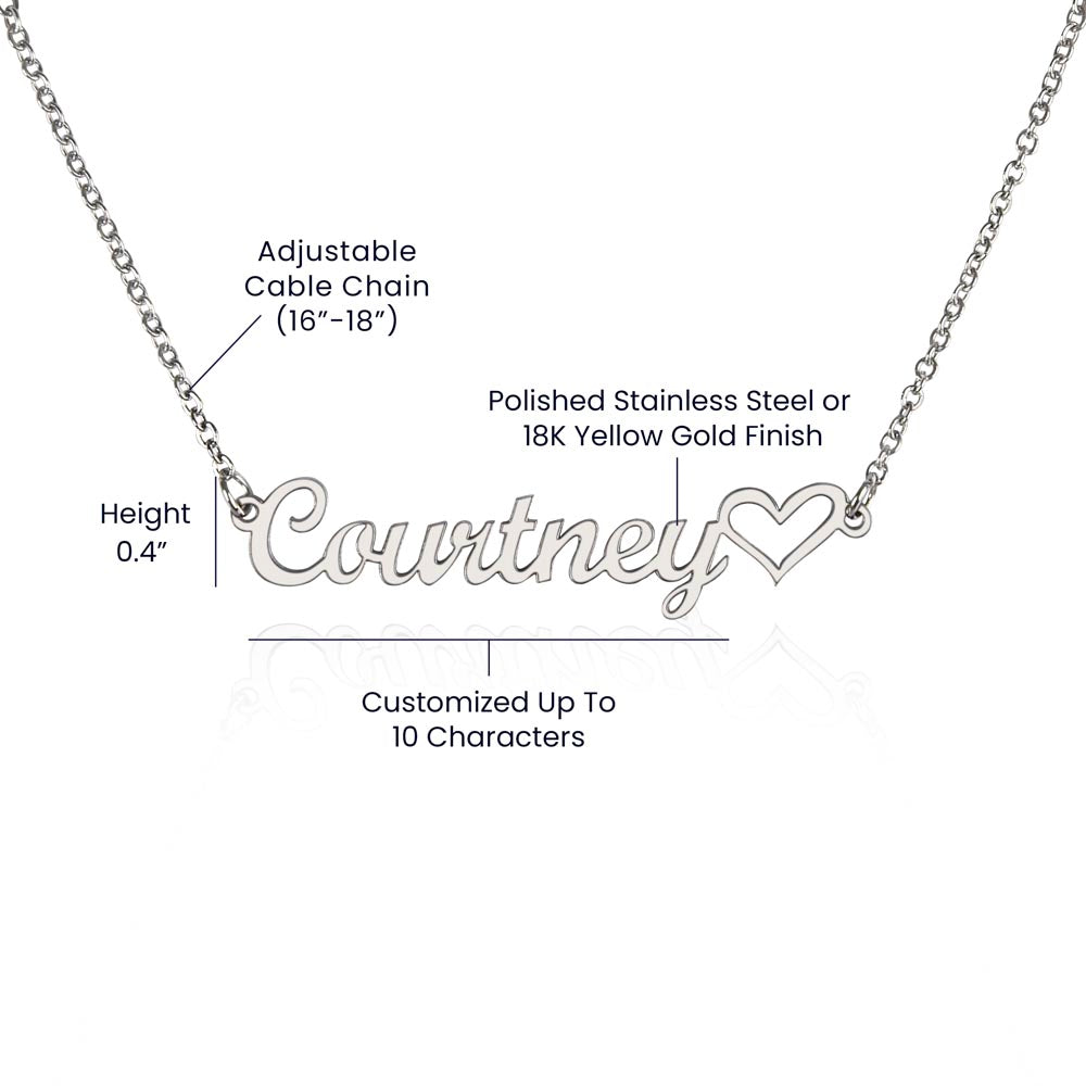 Custom Heart Name Necklace