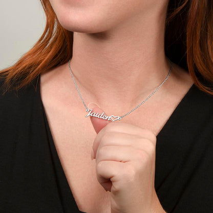 Custom Heart Name Necklace
