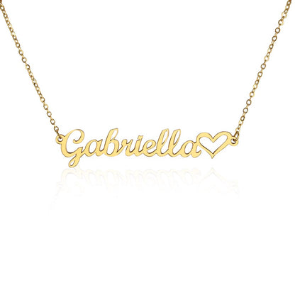 Custom Heart Name Necklace