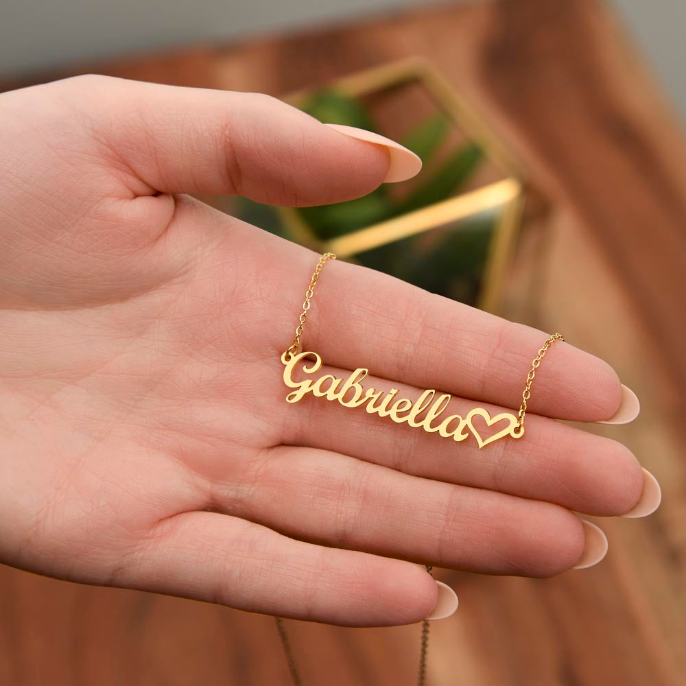 Custom Heart Name Necklace