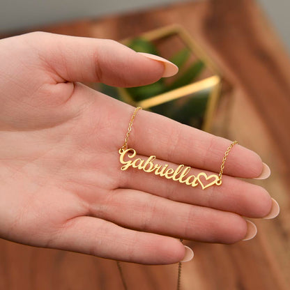 Custom Heart Name Necklace