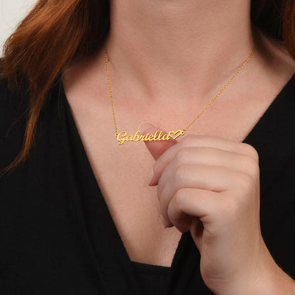 Custom Heart Name Necklace