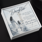 To My Daughter (There Will Come A Day) Vertical Name Necklce